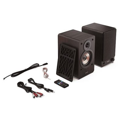 Altavoz de estantería - SHARP CP-SS30, 60 W, 2.0 canales, Bluetooth, Marrón