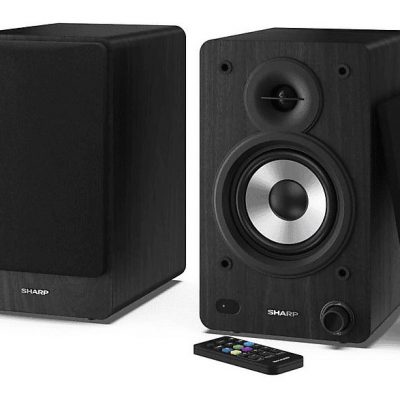 Altavoz de estantería - SHARP CP-SS30BK, 60 W, 2.0 canales, Bluetooth, Negro
