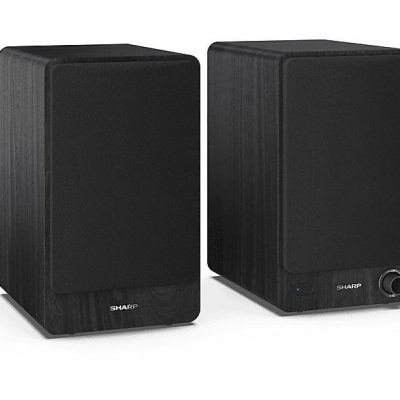 Altavoz de estantería - SHARP CP-SS30BK, 60 W, 2.0 canales, Bluetooth, Negro