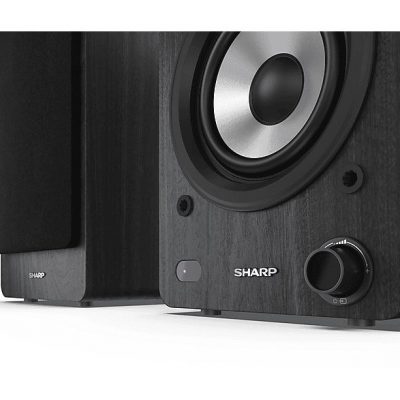 Altavoz de estantería - SHARP CP-SS30BK, 60 W, 2.0 canales, Bluetooth, Negro