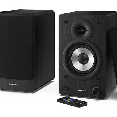 Altavoz de estantería - SHARP CP-SS30BK, 60 W, 2.0 canales, Bluetooth, Negro