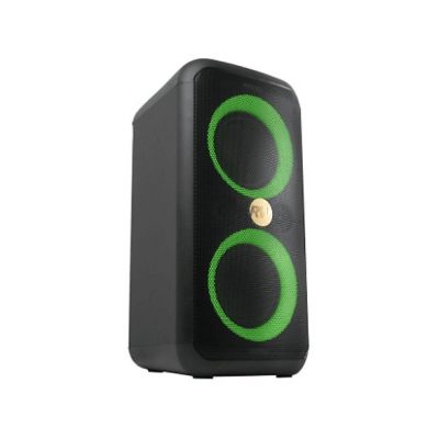 Altavoz de gran potencia - PEAQ PPS 200-RW, 80W, Modo Karaoke, 8h Autonomía, Edición Robbie Williams, Bass Booster, Efectos de Iluminación, Negro