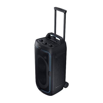 Altavoz de gran potencia - Samsung MX-ST50F/ZF, Portátil para fiestas, Asa de transporte y ruedas, Iluminación personalizable, Aut 18h, 240 W, Negro
