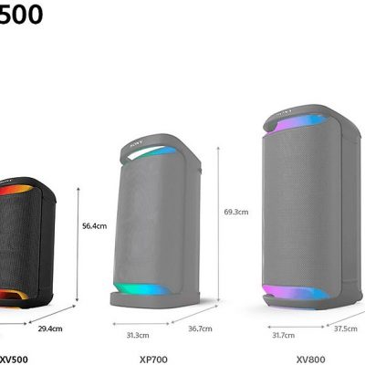 Altavoz de gran potencia - Sony SRS-XV500B, Inalámbrico para fiestas, Sonido potente, MEGA BASS, 25h batería, Portátil, Bluetooth, Karaoke y Guitarra