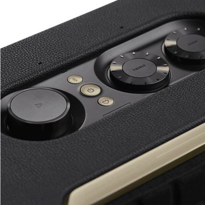 Altavoz estéreo - JBL Authentics 300, 100W, Bluetooth, Wi-Fi, asistentes de voz Google y Alexa, batería con autonomía 8h, diseño retro, Negro