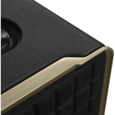 Altavoz estéreo - JBL Authentics 300, 100W, Bluetooth, Wi-Fi, asistentes de voz Google y Alexa, batería con autonomía 8h, diseño retro, Negro