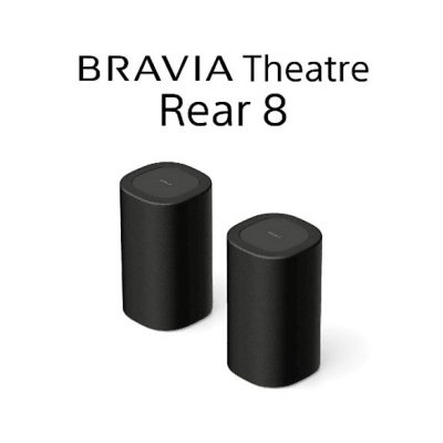 Altavoz estéreo - Sony BRAVIA Theatre Rear 8, 2 Altavoces Traseros Inalámbricos, 360 Spatial Sound Mapping, IMAX Enhanced, Fácil de usar, Negro, SARS8