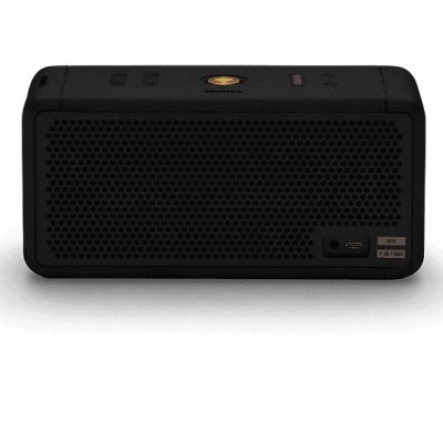 Altavoz inalámbrico - Marshall Middleton  Black and Brass, 15 W, Bluetooth 5.1, Autonomía 20 h, Negro