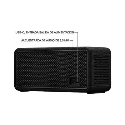Altavoz inalámbrico - Marshall Middleton II, Bluetooth, 30 h Autonomía, Micrófono integrado, IP67, Black and Brass