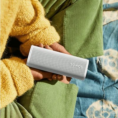 Altavoz inalámbrico - Sonos Roam 2, 15 W, Inalámbrico, 10 h de Autonomía, IP67, Control por voz, Botones táctiles, Blanco