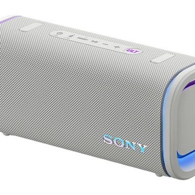 Altavoz inalámbrico - Sony ULT FIELD 5 (SRSULT50W), Bluetooth portátil, ULT POWER SOUND, 25 h, IP67, Resistente al agua, Correa, Con luces, Blanco