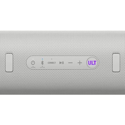 Altavoz inalámbrico - Sony ULT FIELD 5 (SRSULT50W), Bluetooth portátil, ULT POWER SOUND, 25 h, IP67, Resistente al agua, Correa, Con luces, Blanco