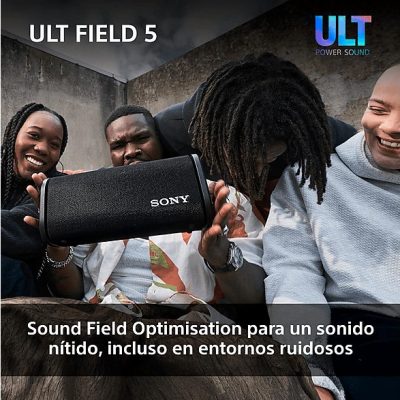 Altavoz inalámbrico - Sony ULT FIELD 5 (SRSULT50W), Bluetooth portátil, ULT POWER SOUND, 25 h, IP67, Resistente al agua, Correa, Con luces, Blanco