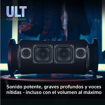 Altavoz inalámbrico - Sony ULT FIELD 7, SRSULT70B, Bluetooth, ULT POWER SOUND, Ultimate Deep Bass, Altavoz X-Balanced, Autonomía 30h, IP67, LED