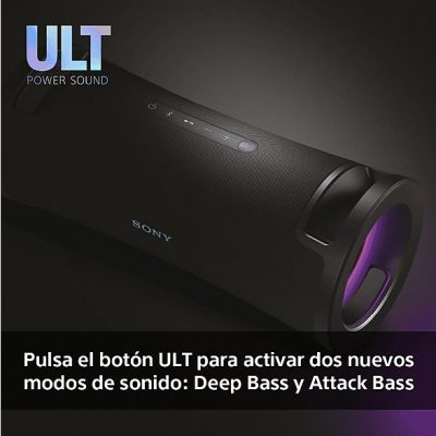 Altavoz inalámbrico - Sony ULT FIELD 7, SRSULT70B, Bluetooth, ULT POWER SOUND, Ultimate Deep Bass, Altavoz X-Balanced, Autonomía 30h, IP67, LED