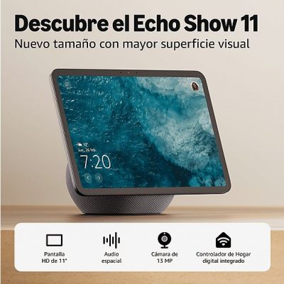 Altavoz inteligente - Amazon Echo Show 11, Pantalla Táctil Full HD 11.95”, Cámara de 13 MP, Graphite