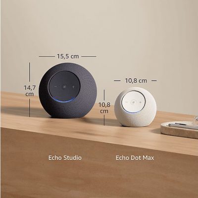 Altavoz inteligente - Amazon Echo Studio, Dolby Atmos, Omnisense, Blanco