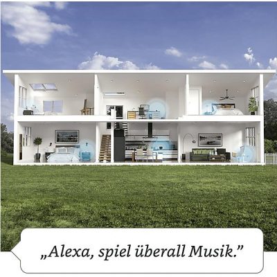 Altavoz inteligente - AMAZON L4S3RE, Amazon Alexa, Blanco