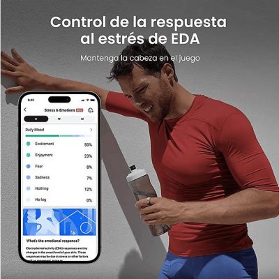 Anillo inteligente - Amazfit Helio Ring, 16.5 mAh, Talla 8, 10 ATM, 4 días Autonomía, Titanio