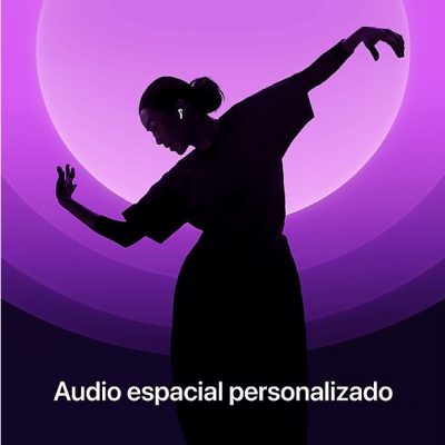 Apple AirPods 4 (2024 4ª gen), Inalámbricos, Bluetooth®, Estuche de carga USB-C, Chip H2, Siri, USB-C, Blanco