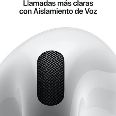 Apple AirPods 4 (2024 4ª gen), Inalámbricos, Bluetooth®, Estuche de carga USB-C, Chip H2, Siri, USB-C, Blanco