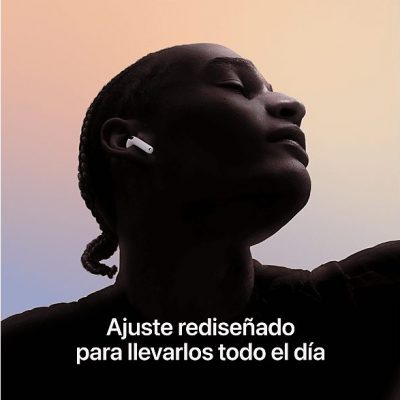 Apple AirPods 4 con Cancelación Activa de Ruido (2024 4ª gen), Inalámbricos, Bluetooth®, Estuche de carga USB-C con altavoz, Chip H2, Siri, Blanco