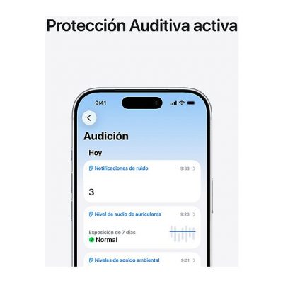 Apple AirPods Pro 3 (2025 3ª gen), Inalámbricos, Cancelación de ruido, Medición frecuencia cardíaca, Live Translation, Chip H2, USB-C, Blanco
