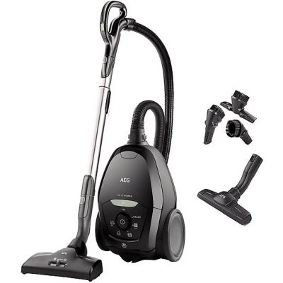 Aspirador con bolsa - AEG 900 258 509, 500 W, Depósito 3,5 l, Negro