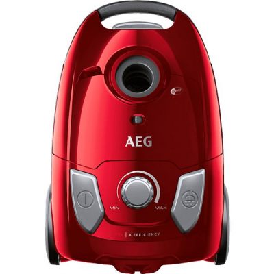 Aspirador con bolsa - AEG VX4-1-WR-A, 750 W, Depósito 3 l, Negro, Rojo