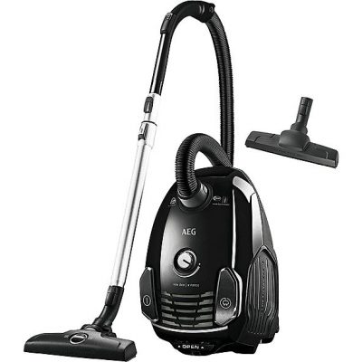 Aspirador con bolsa - AEG VX6-2-ÖKOX, 800 W, Potencia de succión 230 AirWatt, Depósito 3,5 l, Negro