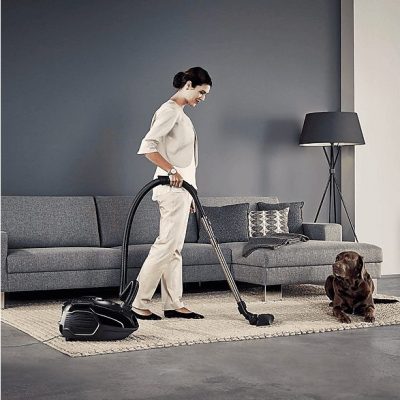 Aspirador con bolsa - AEG VX6-2-ÖKOX, 800 W, Potencia de succión 230 AirWatt, Depósito 3,5 l, Negro