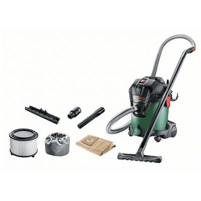Aspirador con bolsa - BOSCH AdvancedVac 20 (Incluye accesorios), 1200 W, Potencia de succión 300 W, Depósito 16,8 l, Verde