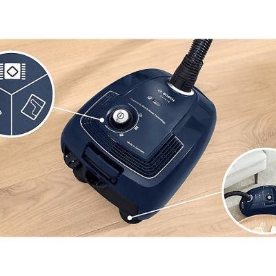 Aspirador con bolsa - BOSCH AKLBB1670809438, 600 W, Depósito 4 l, Azul