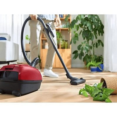 Aspirador con bolsa - BOSCH BGB38RD2, 600 W, Depósito 4 l, Rojo