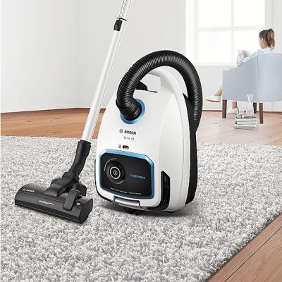 Aspirador con bolsa - BOSCH BGB6SIL1, 700 W, Depósito 4 l, Blanco