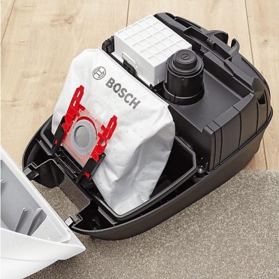 Aspirador con bolsa - BOSCH BGB6SIL1, 700 W, Depósito 4 l, Blanco