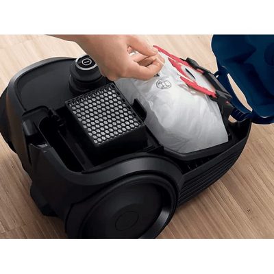 Aspirador con bolsa - BOSCH BGBS2BU1T, 850 W, Depósito 3,5 l, Negro
