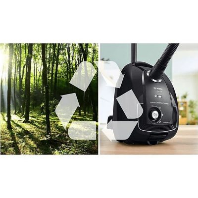 Aspirador con bolsa - BOSCH BGL38BA2H, 600 W, Depósito 4 l, Negro