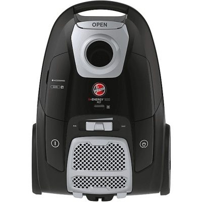 Aspirador con bolsa - HOOVER HE520PET 011, 700 W, Potencia de succión 61 W, Depósito 3,5 l, Negro