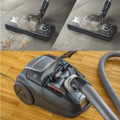 Aspirador con bolsa - HOOVER HE520PET 011, 700 W, Potencia de succión 61 W, Depósito 3,5 l, Negro