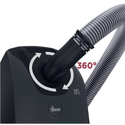 Aspirador con bolsa - HOOVER HE721PAF 011, 850 W, Depósito 6 l, Negro