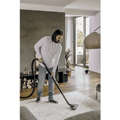 Aspirador con bolsa - KARCHER 1.628-150.0, 1000 W, Depósito 15 l, Negro, Acero inoxidable, Amarillo