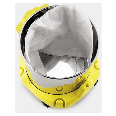 Aspirador con bolsa - KARCHER 1.628-425.0, 1000 W, Depósito 15 l, Acero inoxidable, Amarillo