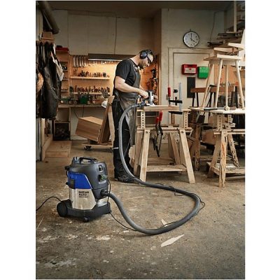 Aspirador con bolsa - NILFISK 107406603, 1000 W, Depósito 20 l, Inox