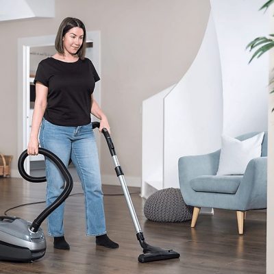Aspirador con bolsa - NILFISK 128350614, 650 W, Potencia de succión 270 AirWatt, Depósito 3,1 l, Gris