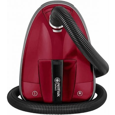 Aspirador con bolsa - NILFISK 128390115, 450 W, Potencia de succión 180 AirWatt, Depósito 3,1 l, Rojo