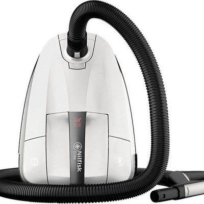 Aspirador con bolsa - NILFISK 128390130, 650 W, Potencia de succión 270 W, Depósito 3,6 l, Plata y negro