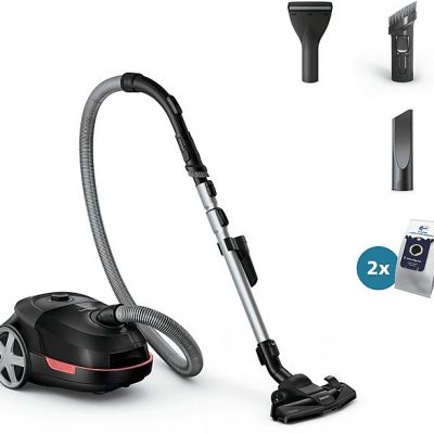 Aspirador con bolsa - PHILIPS 5000 series XD5123/10, 900 W, Potencia de succión 900 W, Depósito 4 l, Negro
