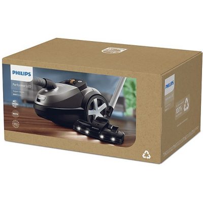Aspirador con bolsa - PHILIPS 8000 series XD8152/12, 900 W, Depósito 4 l, Gris, Metálico