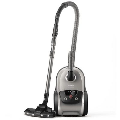 Aspirador con bolsa - PHILIPS 8000 series XD8152/12, 900 W, Depósito 4 l, Gris, Metálico